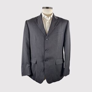 Banana Republic Mens Blazer Gray Modern Wool Tailored Fit Sport Coat Jacket 42S